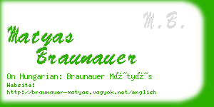 matyas braunauer business card